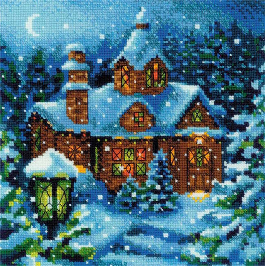 Snowfall in the Forest Cross Stitch Kit By RIOLIS