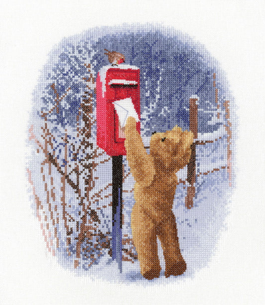Christmas Post Cross Stitch Kit by Heritage Crafts