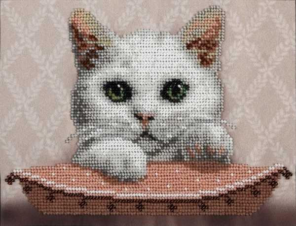 Masia the Lady Cat Bead Embroidery Kit by VDV