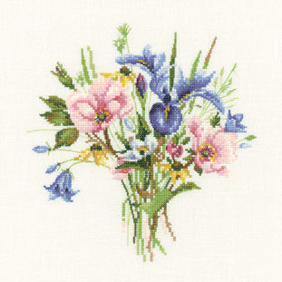 Wild Flower Posy Cross Stitch Kit by Heritage Crafts