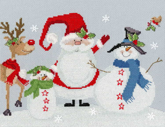Snowy Friends Cross Stitch Kit By Bothy Threads