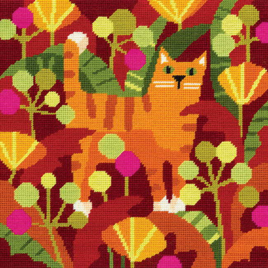 Ginger Cat Tapestry Kit By Heritage Crafts